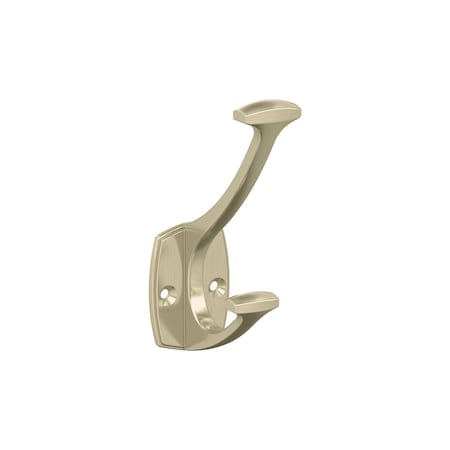 Amerock Vicinity Traditional Double Prong Golden Champagne Wall Hook H37001BBZ